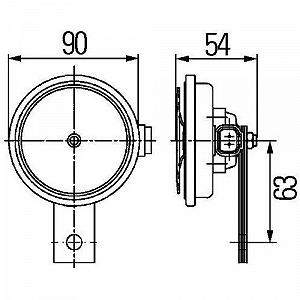 Сигнал звуковий HELLA 3AL 922 200-761 для KÄSSBOHRER VOLVO BOMAG LIEBHERR CLAAS HAKO HAMM synthetic.ua - Фото 1
