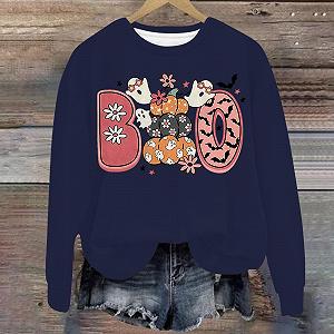 Хеллоуин Толстовка с Длинными Рукавами Женская С Тыквой synthetic.ua - Фото 1