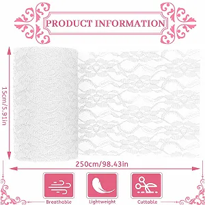 Ранер Lace 15 см x 25 м Біла ціна на synthetic.ua - Фото 1 Ранер Lace 15 см x 25 м Біла synthetic.ua - Фото 1