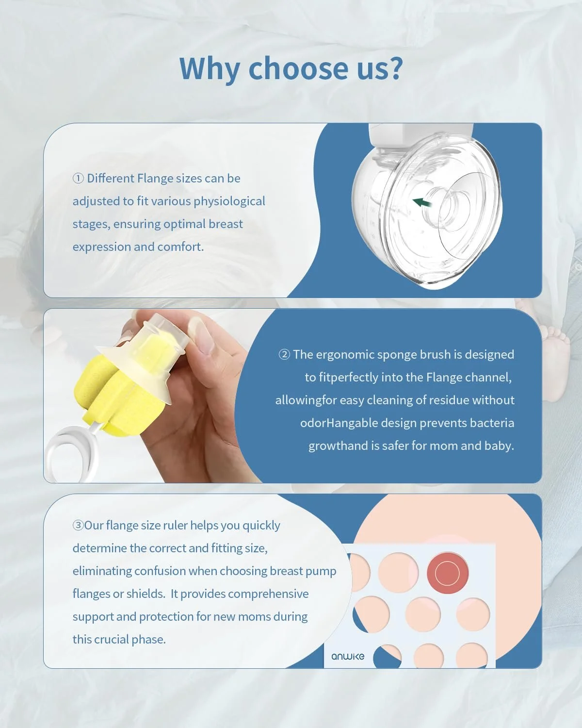 Вставка для фланця 10 шт. 13/15/17/19/21 мм, аксесуари для електричних молоковідсмоктувачів, може зменшити канал 24 мм до інших розмірів, без BPA, фото №4 Вставка для фланця 10 шт. 13/15/17/19/21 мм, аксесуари для електричних молоковідсмоктувачів, може зменшити канал 24 мм до інших розмірів, без BPA, фото №4