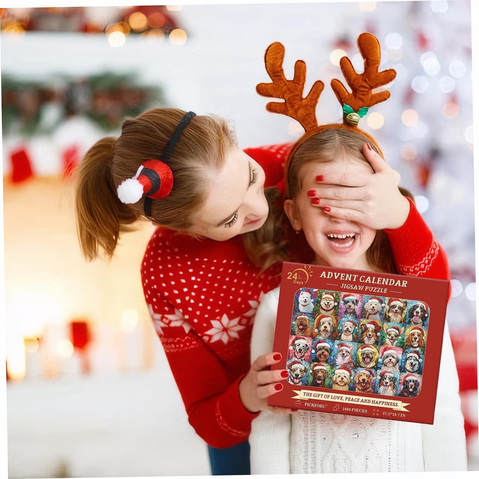Пазл-адвент-календарь Dog Advent Calendar 2025 1000 элементов Рождественский, фото №2