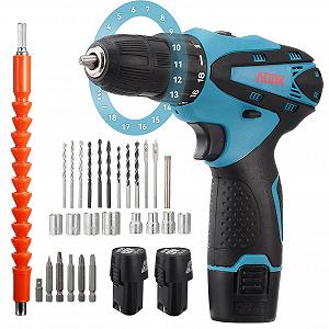 Купить Аккумуляторная дрель ADWOLT 30 шт 12 В 0-6 Нм 18 + 2 уровня с 2 x 1.5 Ah с LED для ремонта и домашнего DIY - Фото 1 Аккумуляторная дрель ADWOLT 30 шт 12 В 0-6 Нм 18 + 2 уровня с 2 x 1.5 Ah с LED для ремонта и домашнего DIY - Фото 1