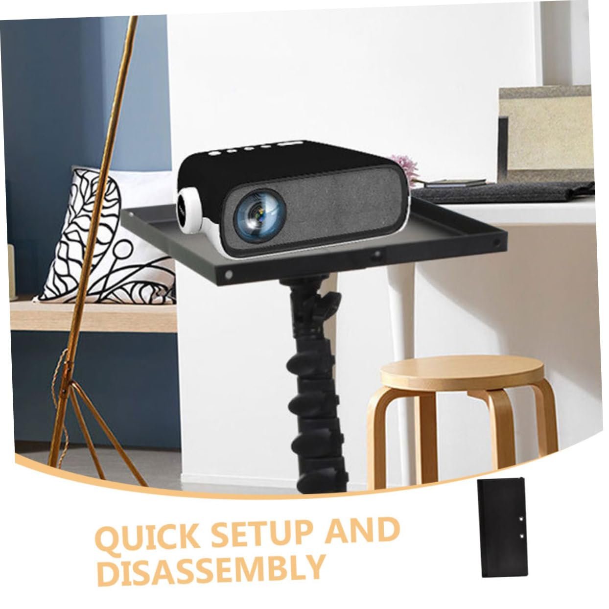 Підставка для проєктора металева складана багатофункціональна для штативів, портативна, фото №9