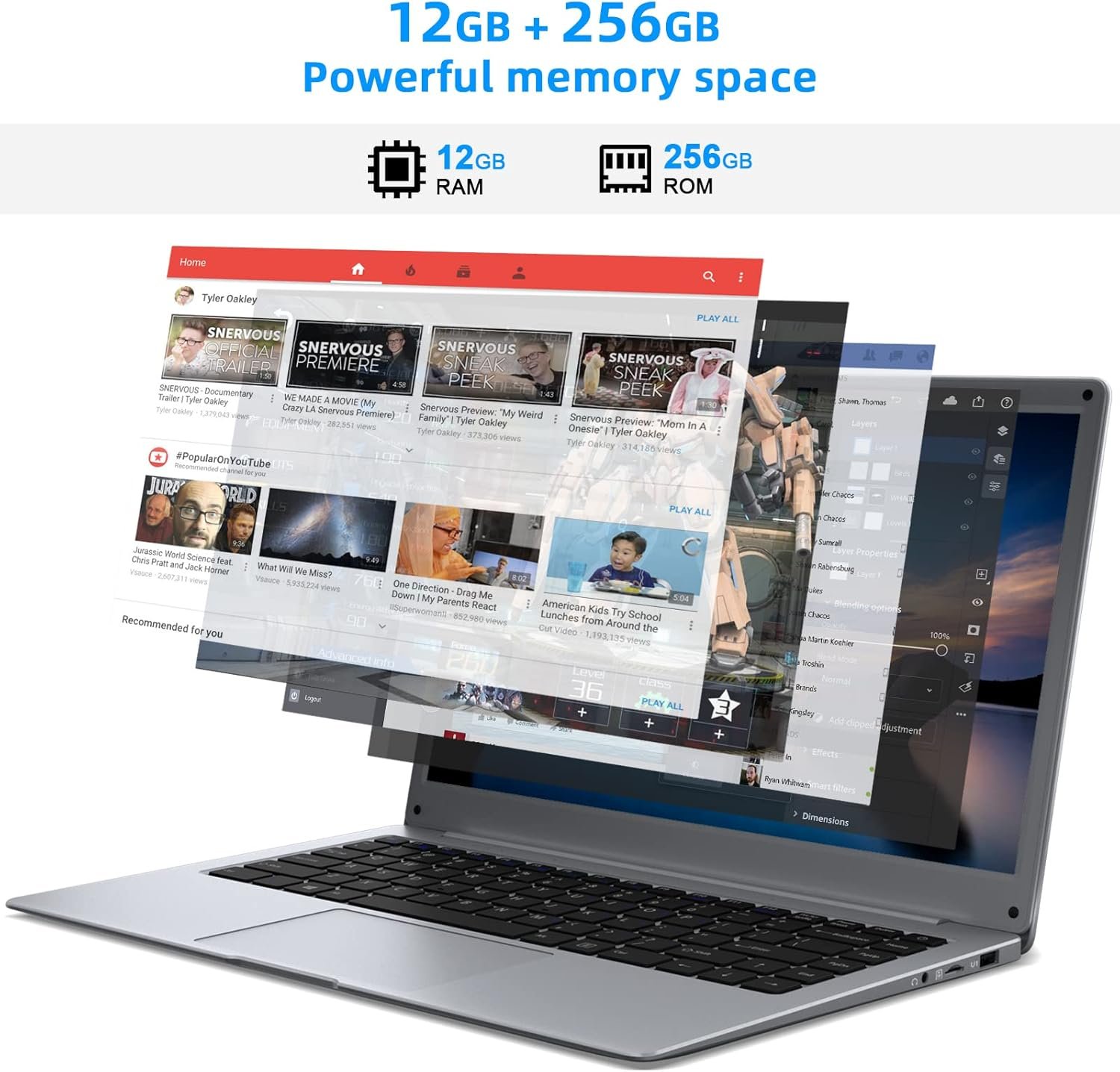 Ноутбук 14" Jumper EZbook S5 Intel Celeron N3350 RAM 12GB SSD 256 GB Window 11 (UKR), фото №4