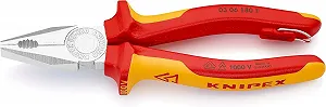 Купить Плоскогубцы комбинированные Knipex 03 06 180 T с изолированными ручками с точкой крепления, желтый/синий/серебряный, 180 мм - Фото 1 Плоскогубцы комбинированные Knipex 03 06 180 T с изолированными ручками с точкой крепления, желтый/синий/серебряный, 180 мм - Фото 1