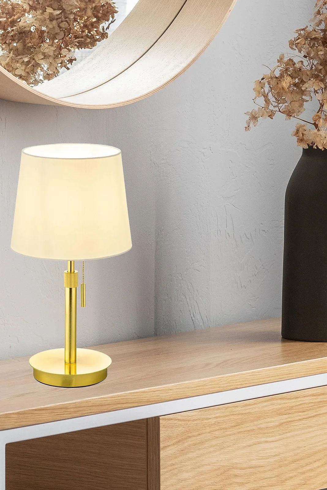 Настільна лампа Liam Matt Brass Metal 1 x E27 60 Вт 45-56 см Білий, фото №3