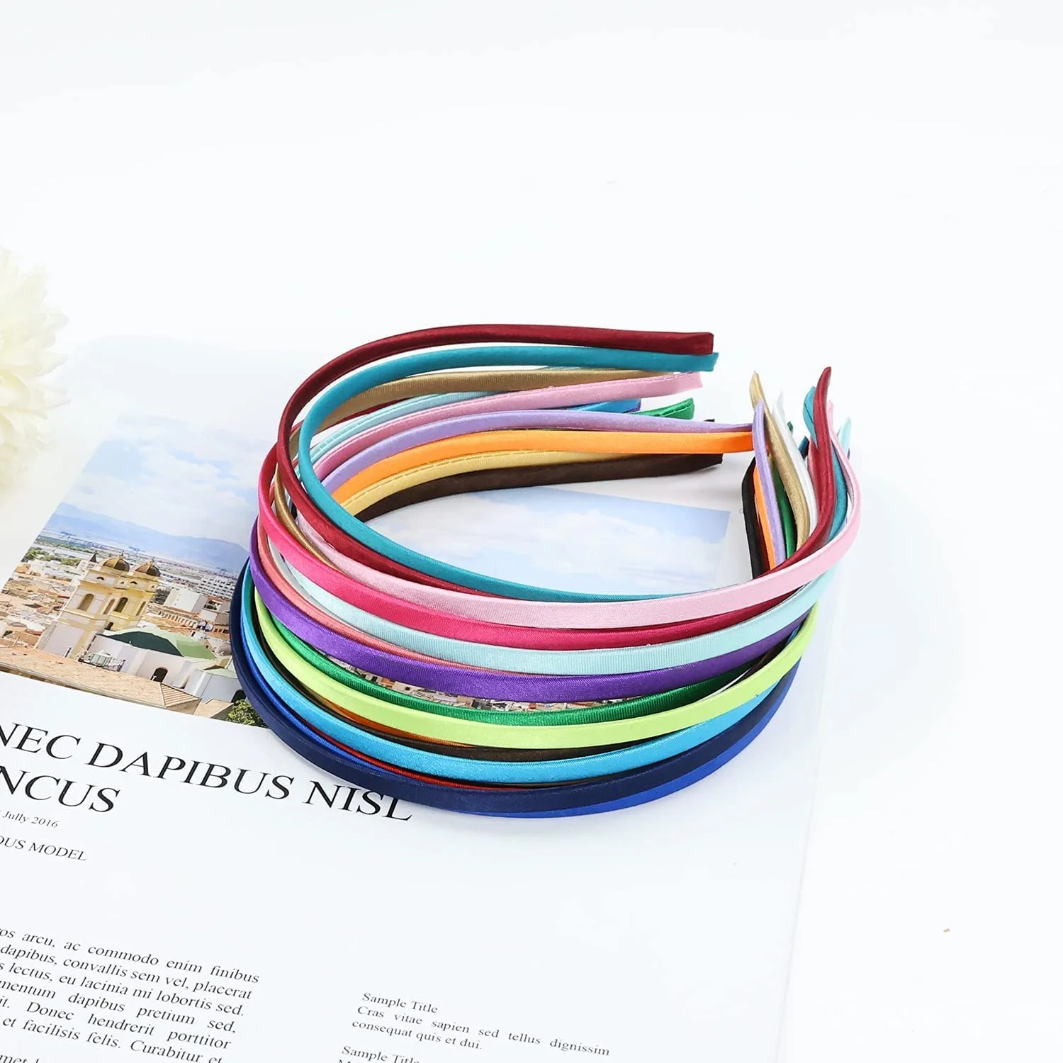 Обруч Тканевый Разноцветный Тонкий Металлический 20 шт, фото №6 Обруч Тканевый Разноцветный Тонкий Металлический 20 шт, фото №6
