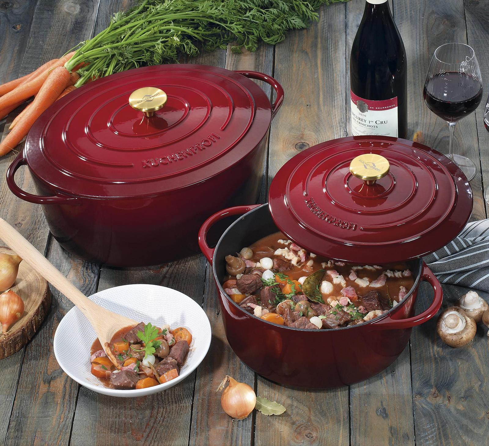 Жаровня Küchenprofi Médoc чугунная овальная с крышкой 33 см эмалированная индукционная, фото №4 Жаровня Küchenprofi Médoc чугунная овальная с крышкой 33 см эмалированная индукционная, фото №4