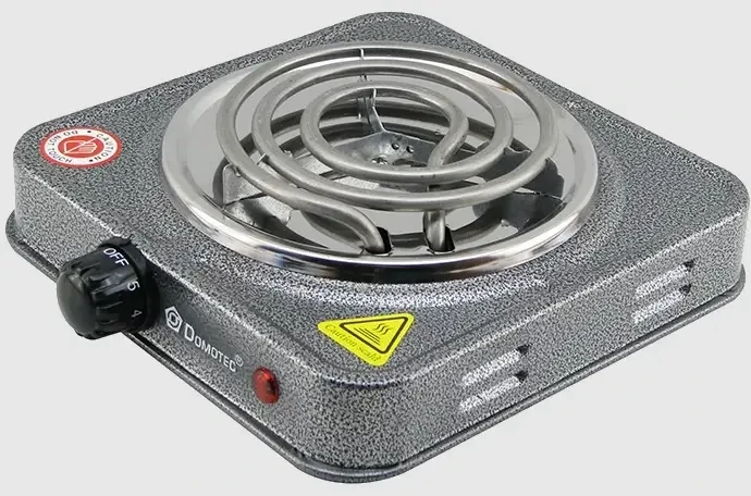 Электроплита настольная спиральная 1 конфорка Domotec MS-5801 1000W Grey, фото №5 Электроплита настольная спиральная 1 конфорка Domotec MS-5801 1000W Grey, фото №5