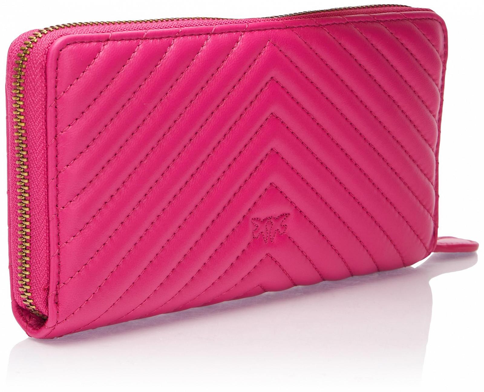 Гаманець Pinko Ryder Zip Around Sheep Nappa Chevron Рожевий, фото №2