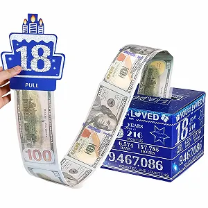 Подарункова коробка-сюрприз для грошей на 18-річчя - Фото 1
