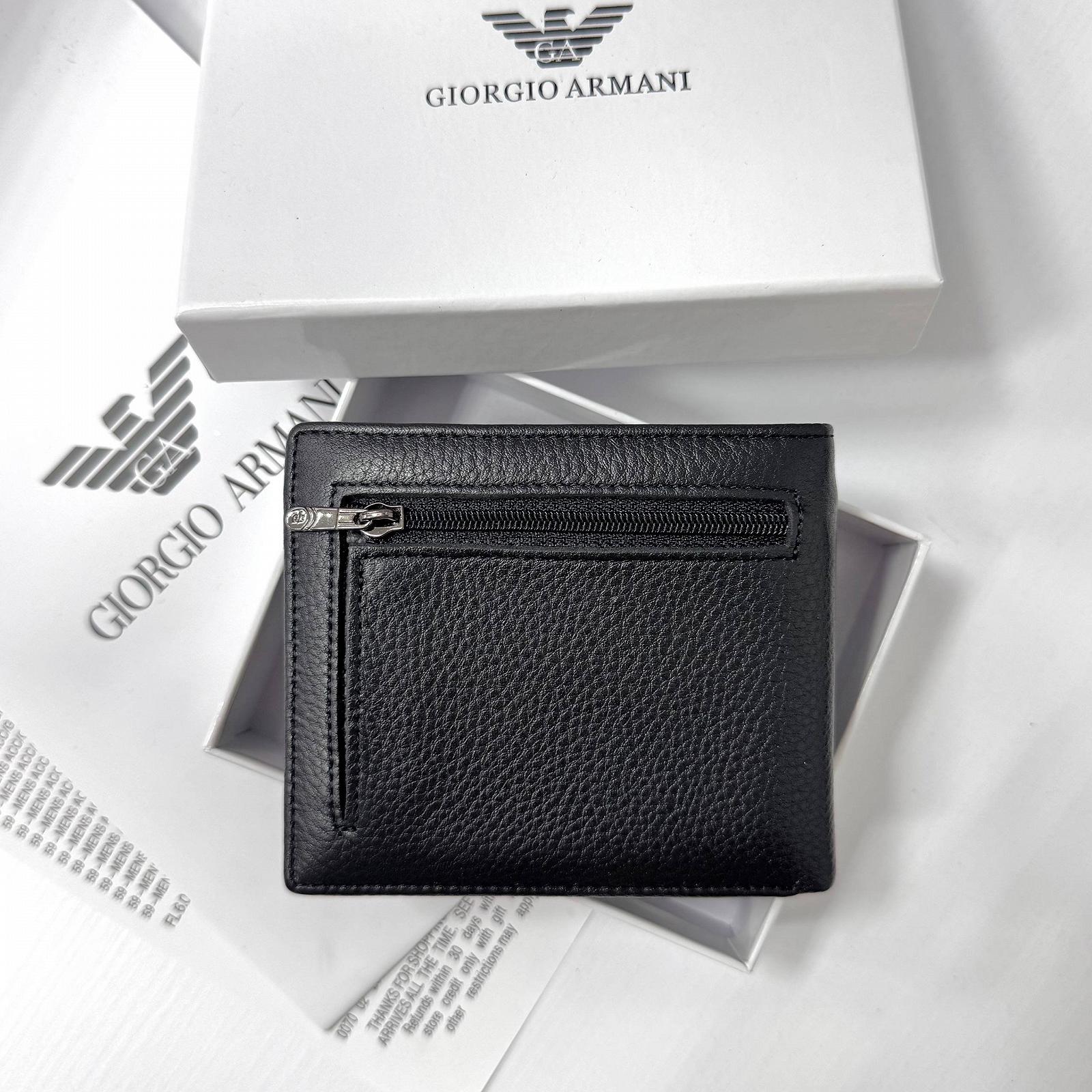 Чоловічий гаманець на магніті шкіряний брендовий Armani у подарунковій упаковці, фото №4