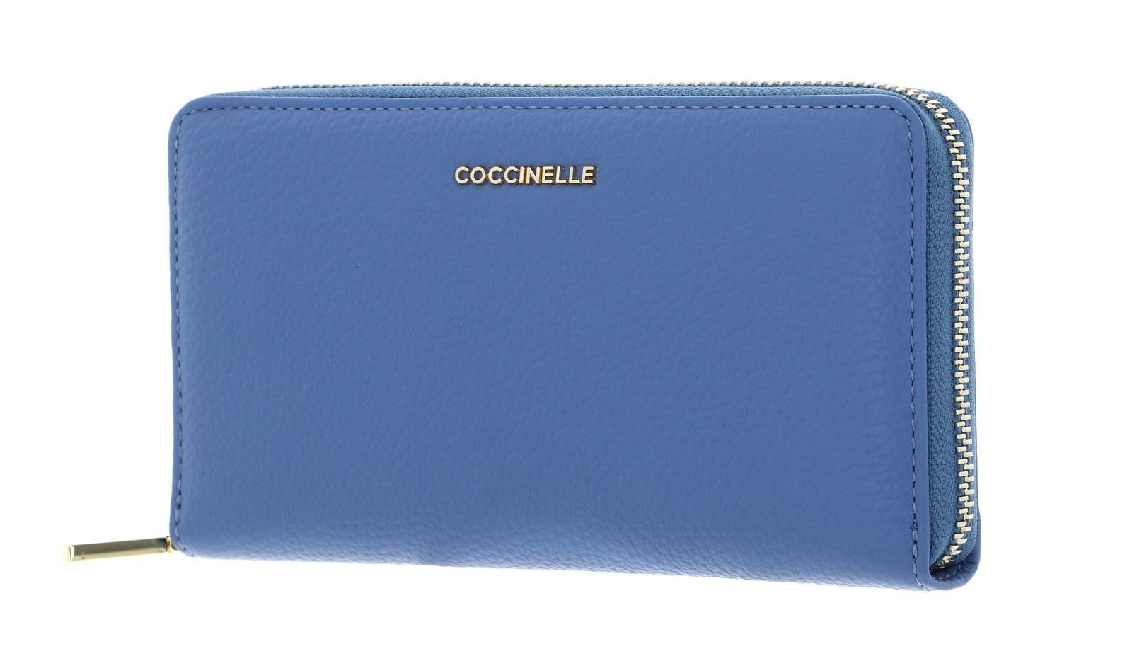 Кошелек Coccinelle Metallic Soft Кожа Grained Azul, лазурный, стандартный размер, фото №1