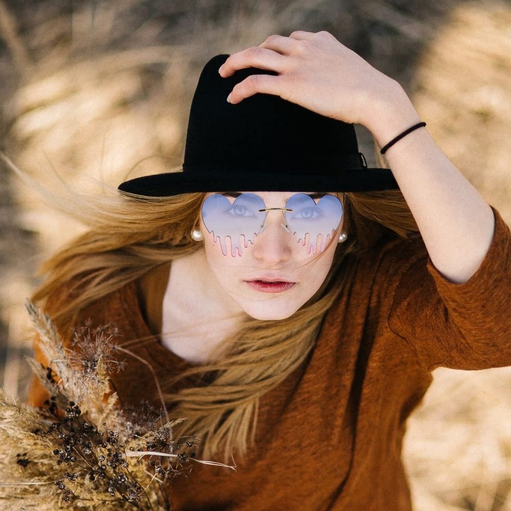 Солнцезащитные очки Сердце Miotlsy 2 шт, Двухцветные, Цветовой микс, фото №6