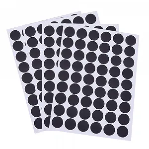 Наклейки на стіну Polka Dot Вінілові Кола 1.2 дюйма 216 шт. Чорні synthetic.ua - Фото 1