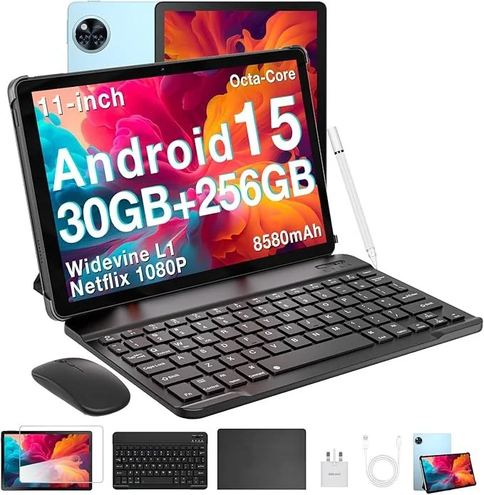 Планшет 11" DOOGEE U11 Pro 6+24/256GB 8 ядер Android 15 8580 mAh Чорно - блакитний, фото №1