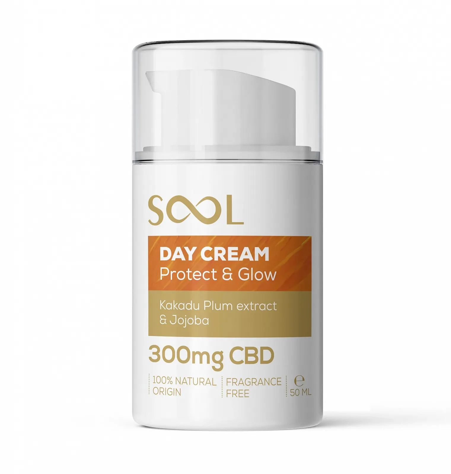 Крем для обличчя SOOL Tag Protect & Glow з CBD, жожоба та екстрактом сливи какаду 300 мг 50 мл, фото №1 Крем для обличчя SOOL Tag Protect & Glow з CBD, жожоба та екстрактом сливи какаду 300 мг 50 мл, фото №1