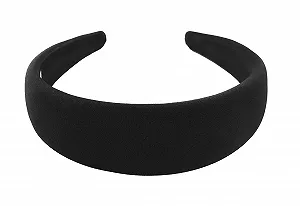 Обруч на голову Axy Широкая с тканью, HRK2A Черный - Фото 1