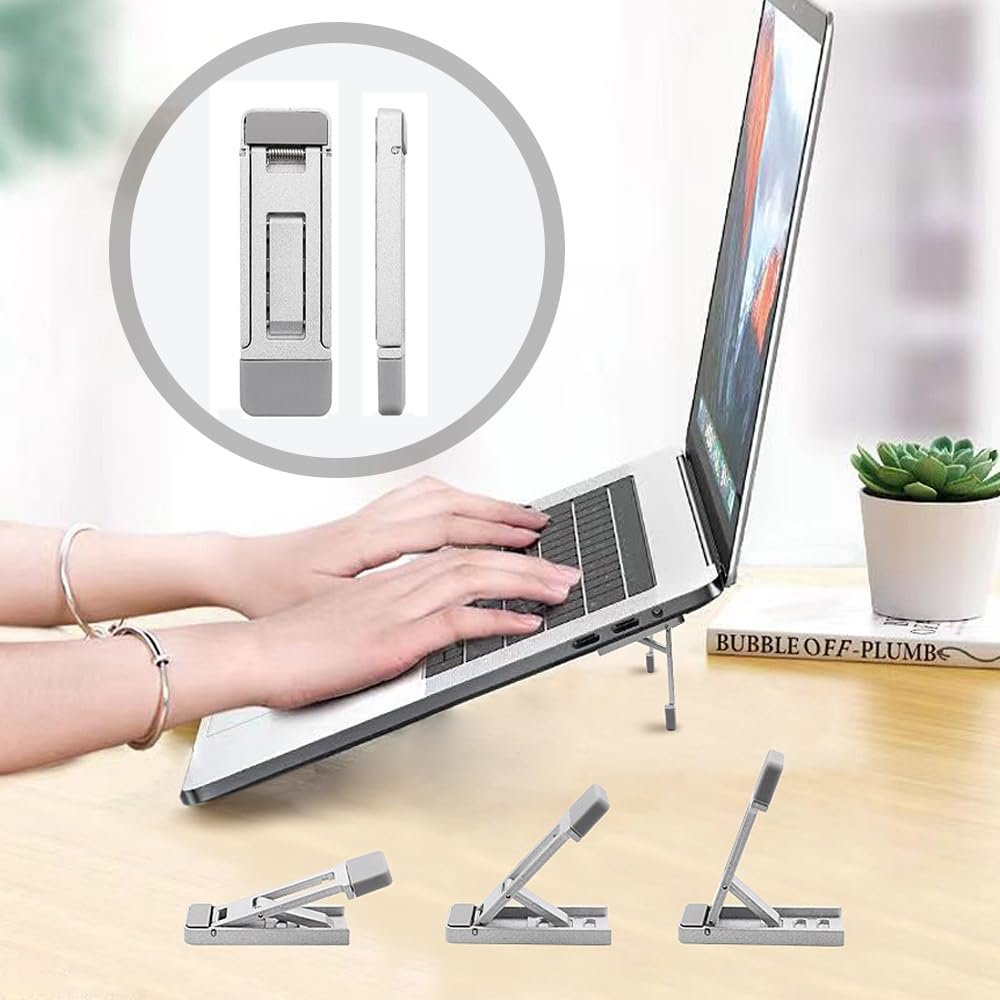 Подставка для клавиатуры складная  Регулируемый угол наклона Мини ножки для ноутбука  Эргономичный подъем клавиатуры с противоскользящими накладками  2шт, фото №6