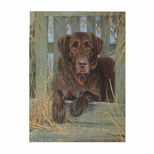 Пазл Labrador Dog Lab Chocolate 500 елементів дерев'яний 38 x 52 см synthetic.ua - Фото 1