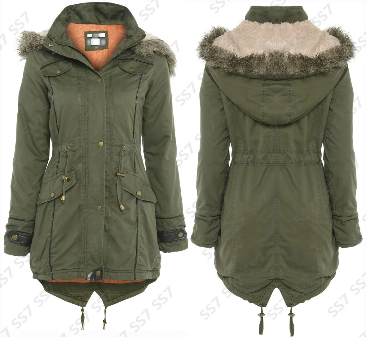 Парка з капюшоном для дівчат SS7 Чорна, фото №2