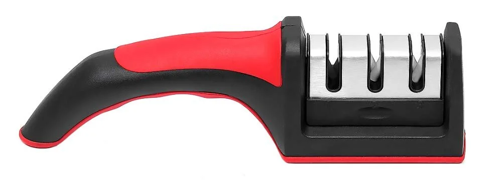 Точило для ножів ISO TRADE 6672 3-рівнева Червона, фото №6