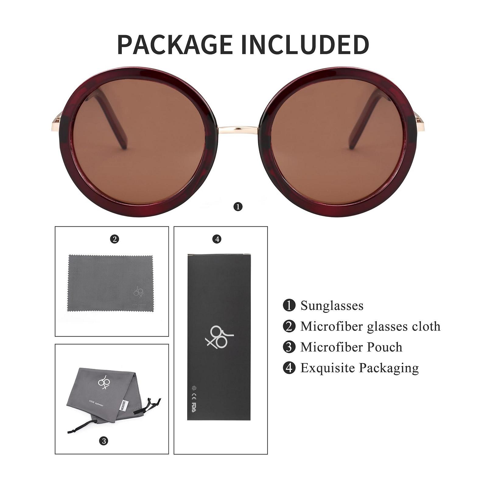 Круглі сонцезахисні окуляри JOOX Жіночі Поляризовані UV400 Захист Ретро, фото №5 Круглі сонцезахисні окуляри JOOX Жіночі Поляризовані UV400 Захист Ретро, фото №5