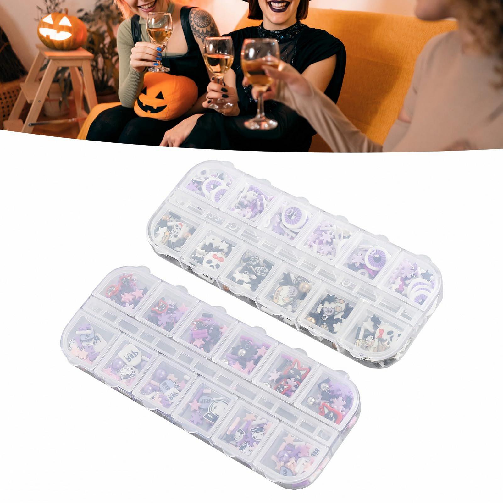 Патчи керамические для ногтей 2 коробки Halloween стиль украшения для ногтей декор для самодельного маникюра, фото №5