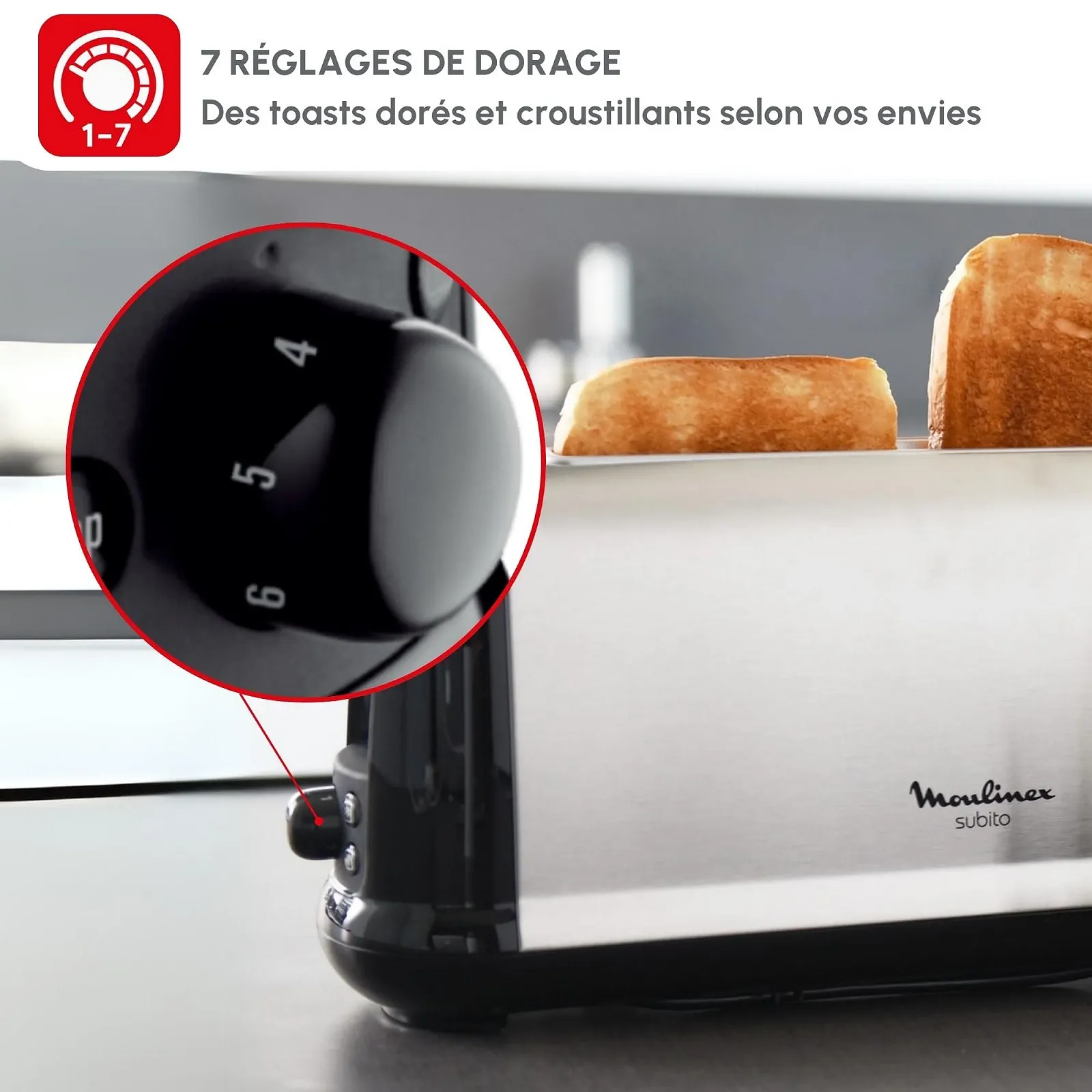 Тостер Moulinex Subito 1000 Вт, фото №3