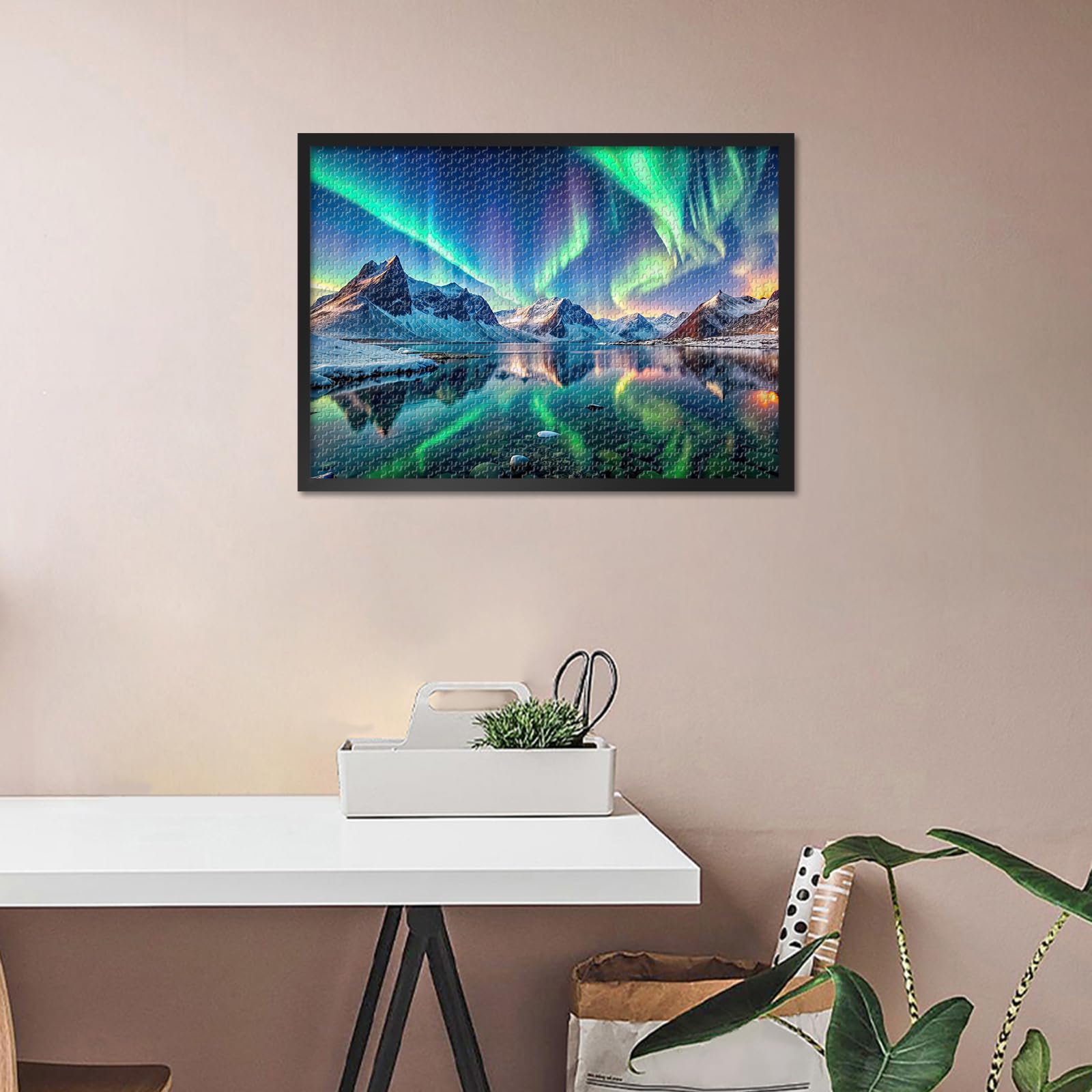 Пазл Northern Lights Magic Aurora Lights Over Snowy Mountains 1000 елементів 50 x 70 cm, фото №4