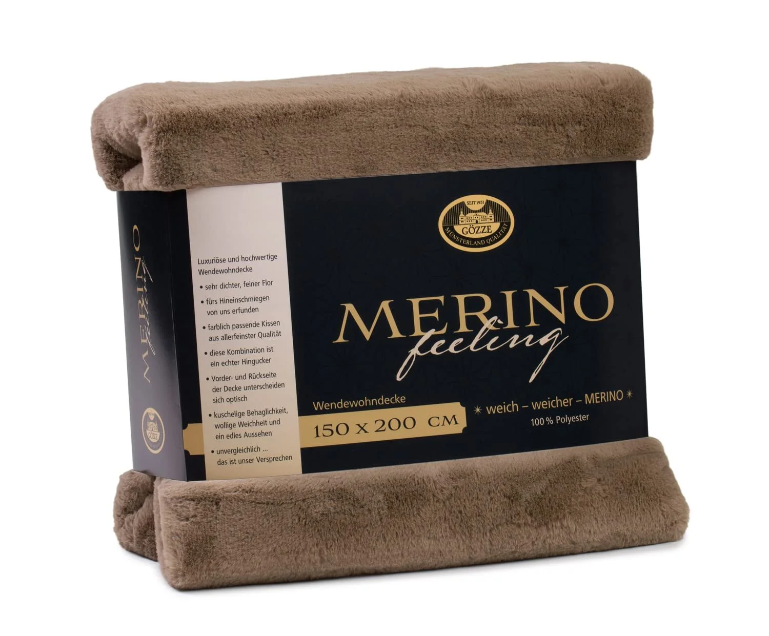 Плед Gözze Cosy Merino Feel двосторонній високої щільності 600 г/м, фото №3