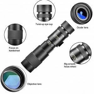 Монокуляр BASOYO Telescope Adult 10-300x40mm Zoom HD Waterproof Compact с держателем для смартфона и набором штатива для походов synthetic.ua - Фото 1