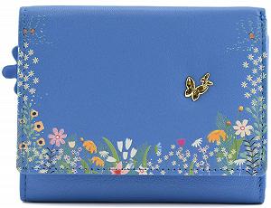 Кошелек Триfold Mala Leather Shiloh Collection Small Leather RFID Blocking 3629_96 Синий - Фото 1