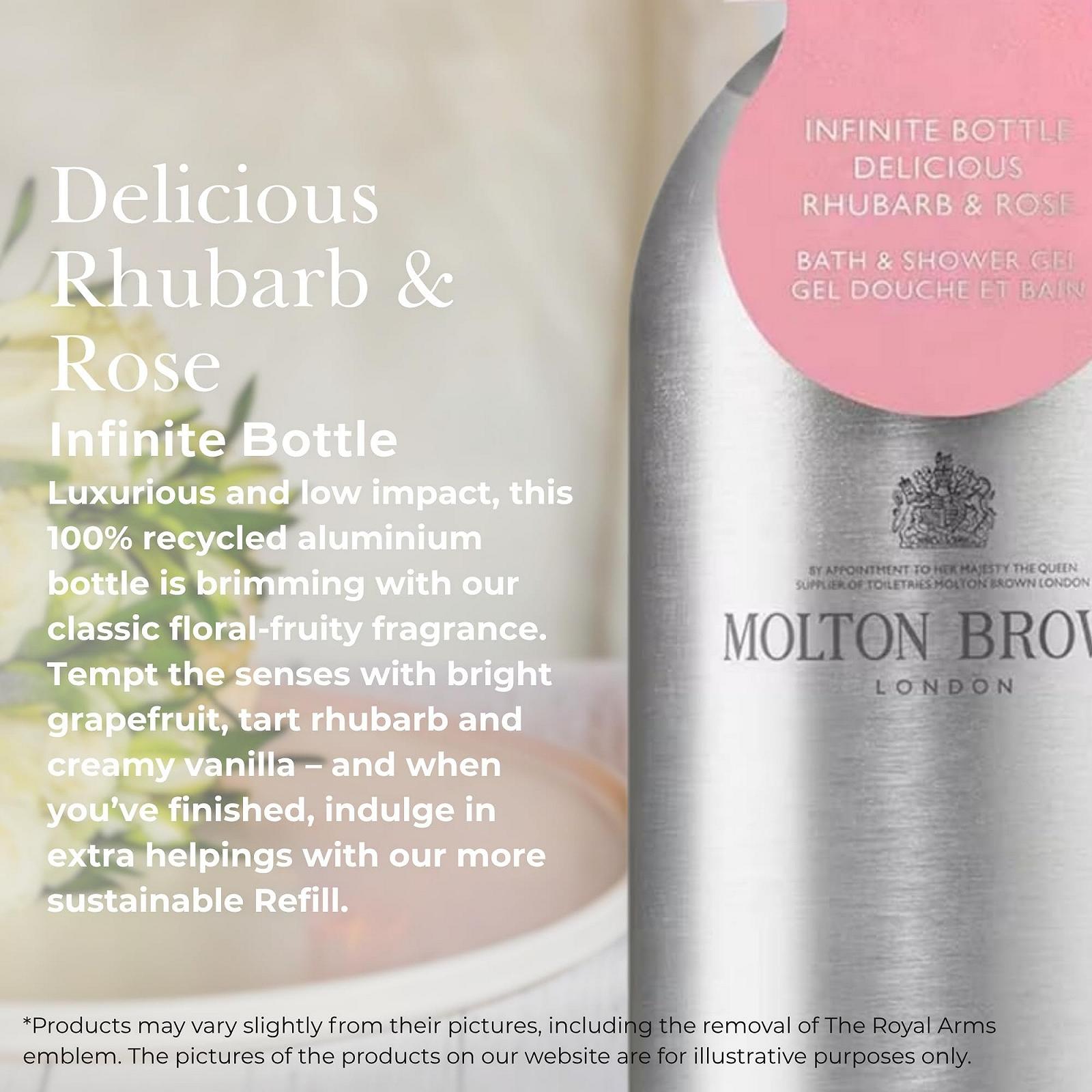 Гель для душа MOLTON Brown Delicious Rhubarb & Rose Infinite Bottle 400 мл, фото №4