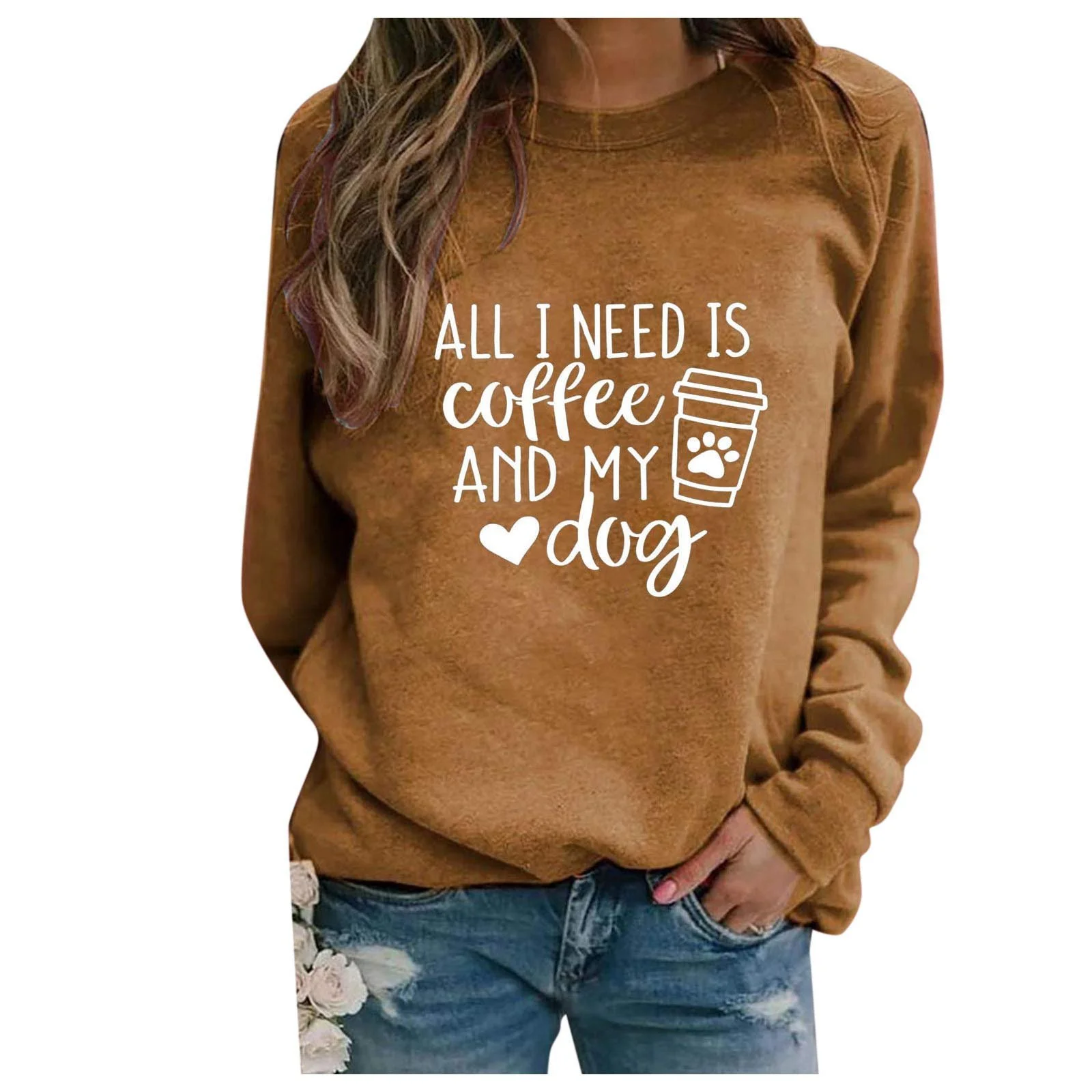 Жіноча Толстовка All I Need Is Coffee and My Dog, фото №1