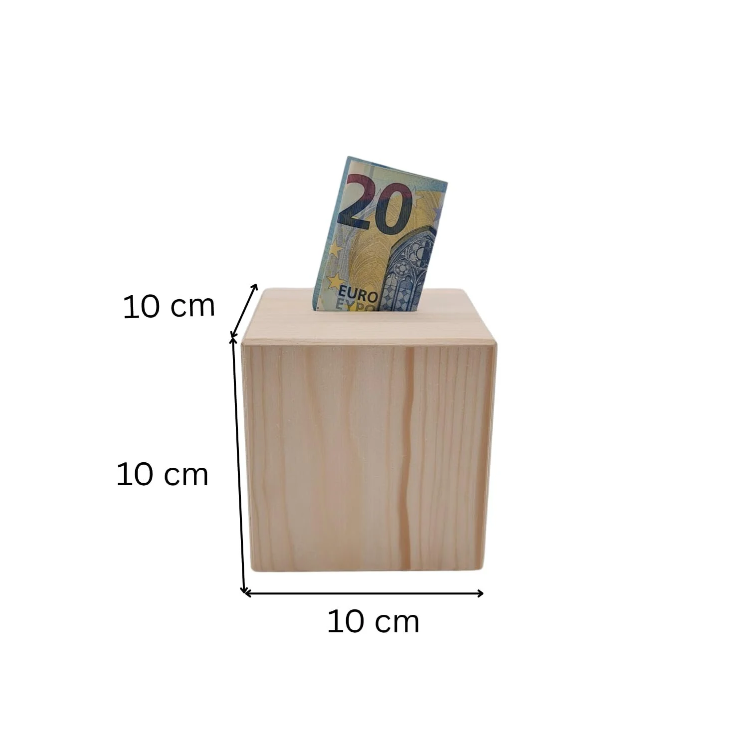 Скарбничка Дерев'яна 10 x 10 x 10 см Набір 3 шт., фото №3