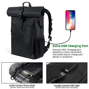 Рюкзак Rolltop Daypack 12 - 17 inch / 30.5 - 43 cm водонепроникний антикрадій synthetic.ua - Фото 1