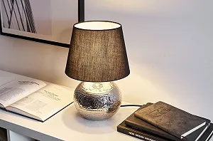 Настільна лампа Pauleen Touch of Silver 48222 20 Вт кераміка/тканина чорний сріблястий E14 synthetic.ua - Фото 1