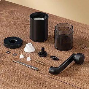 Ручная кофемолка с регулируемой степенью помола для эспрессо, френч-пресса, для путешествий, черная synthetic.ua - Фото 1