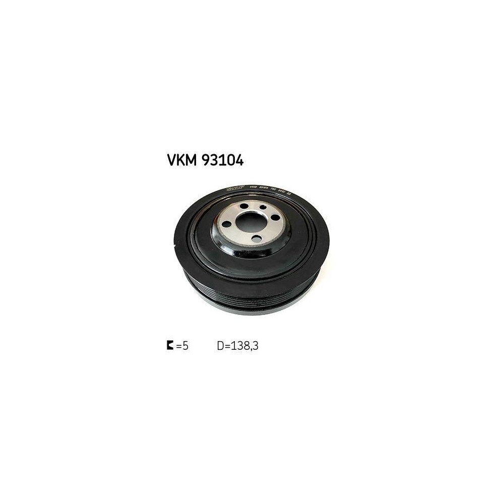 Шків колінвала SKF VKM 93104 для AUDI FORD MAN MITSUBISHI SEAT SKODA, фото №1