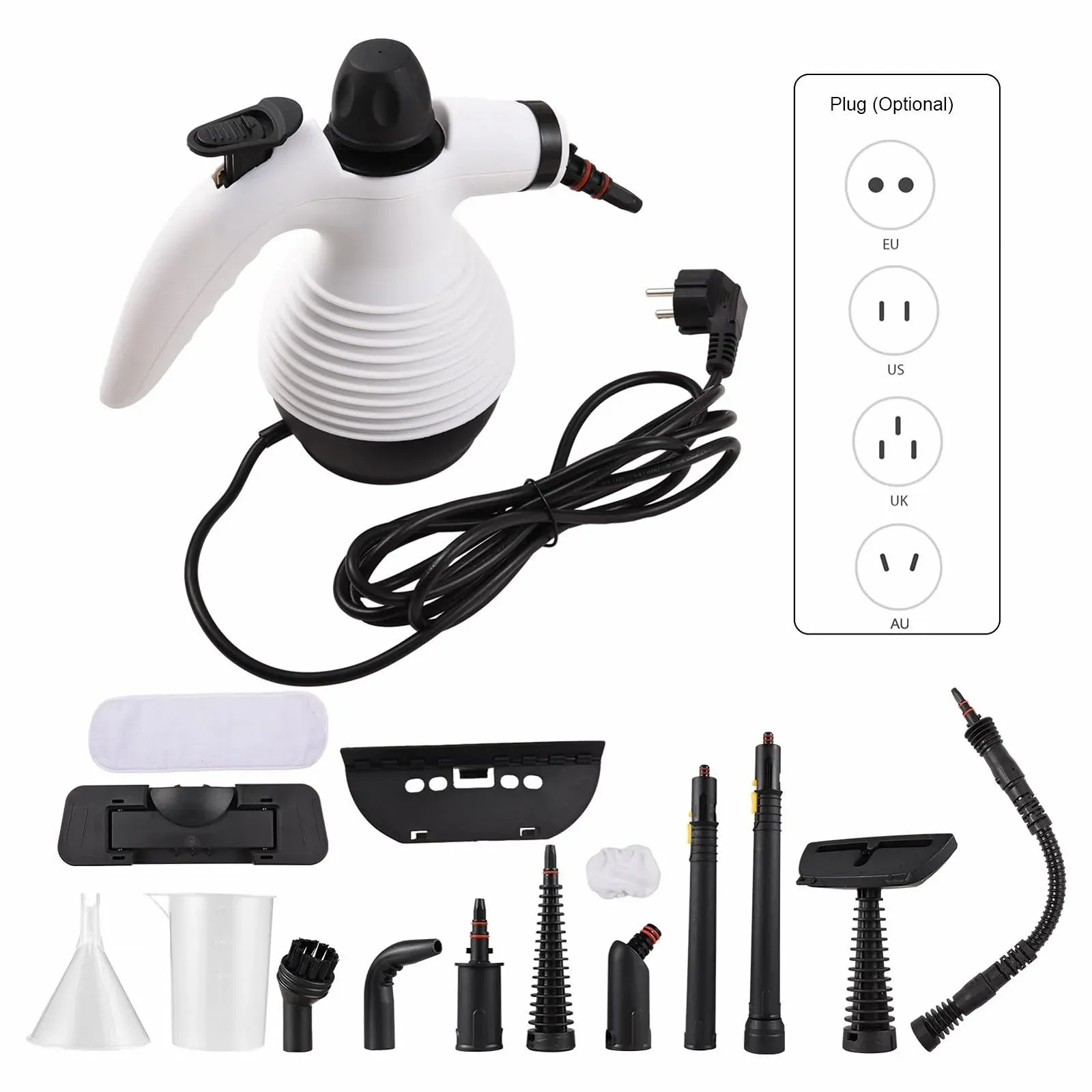 Пароочисник ручний 1000W 15 аксесуарів EU Plug, фото №6
