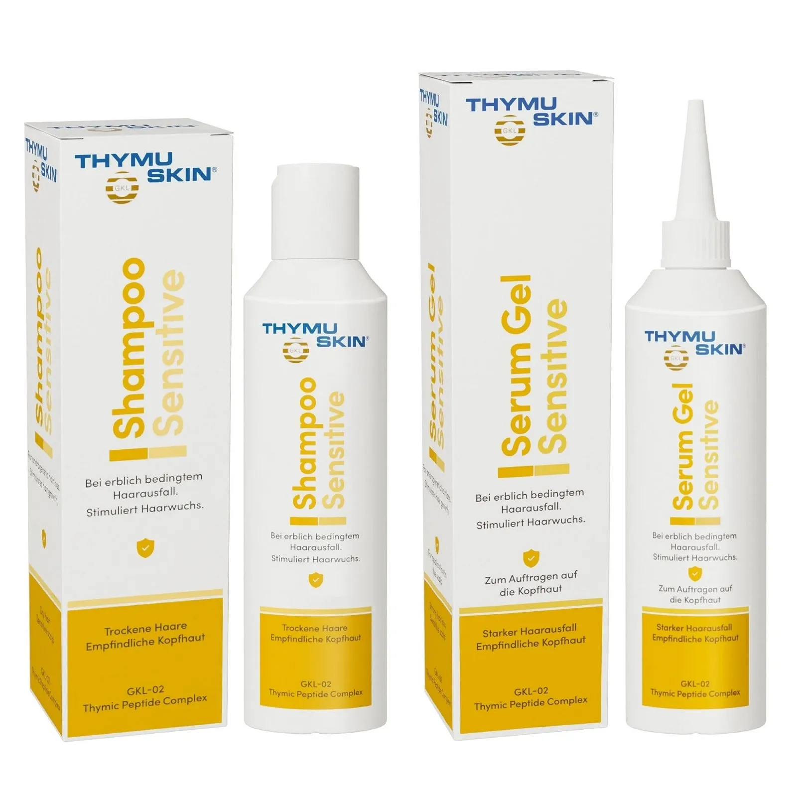Набір для чутливої шкіри THYMUSKIN при дифузному випадінні волосся та невеликих залисинах. Стимулює ріст волосся, фото №2