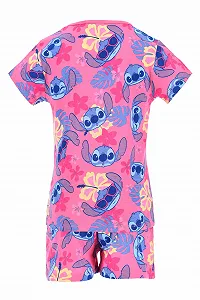 Комплект піжами (футболка та шорти) Disney Stitch з тропічним принтом synthetic.ua - Фото 1
