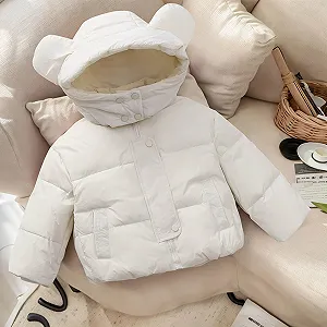 Куртка з капюшоном SYDUZAX для малюків, хлопчиків і дівчаток, стьобана, однотонна synthetic.ua - Фото 1