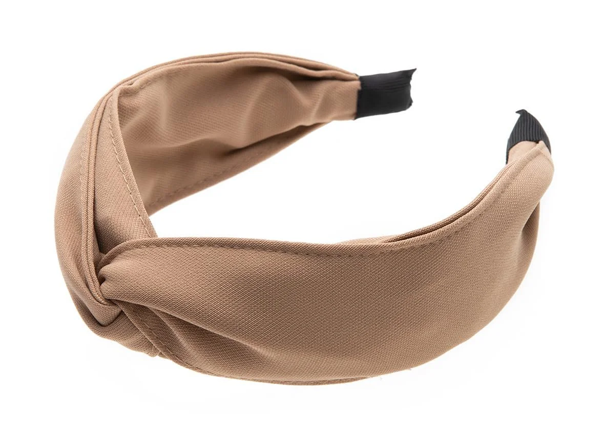 Пов'язка axy HRD5 з вишуканим вузлом і двошаровою тканиною Бежевий, фото №2