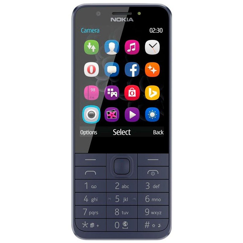 Телефон 2.8" Nokia 230 / 16Mb / 2G / 2-SIM / Bluetooth 3.0 / FM / SD-слот / Камера 2Мп / 1200мАг / Ліхтарик / Селфі-камера 2Мп / S30+ / Англійська клавіатура / Темно-синій (A00026938), фото №2 Телефон 2.8" Nokia 230 / 16Mb / 2G / 2-SIM / Bluetooth 3.0 / FM / SD-слот / Камера 2Мп / 1200мАг / Ліхтарик / Селфі-камера 2Мп / S30+ / Англійська клавіатура / Темно-синій (A00026938), фото №2