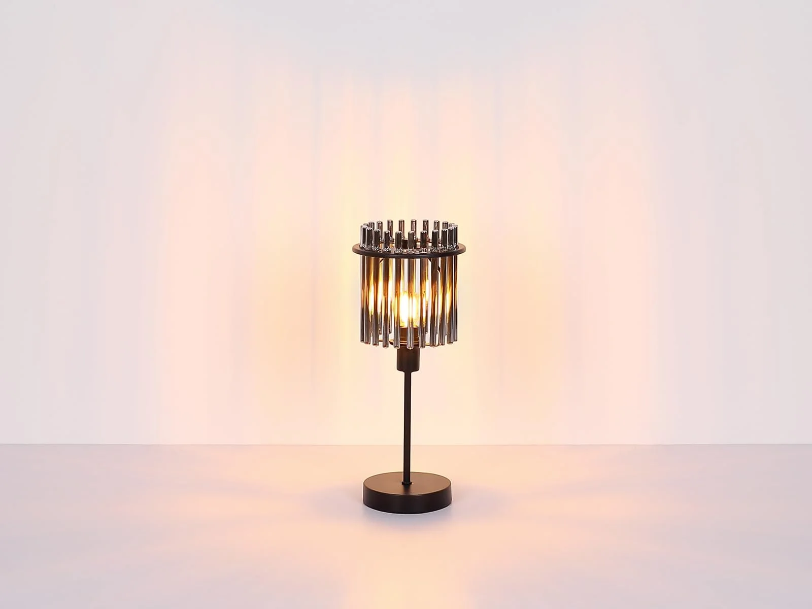 Настільна лампа Smoked Glass Rods 37.5 см Black, фото №6