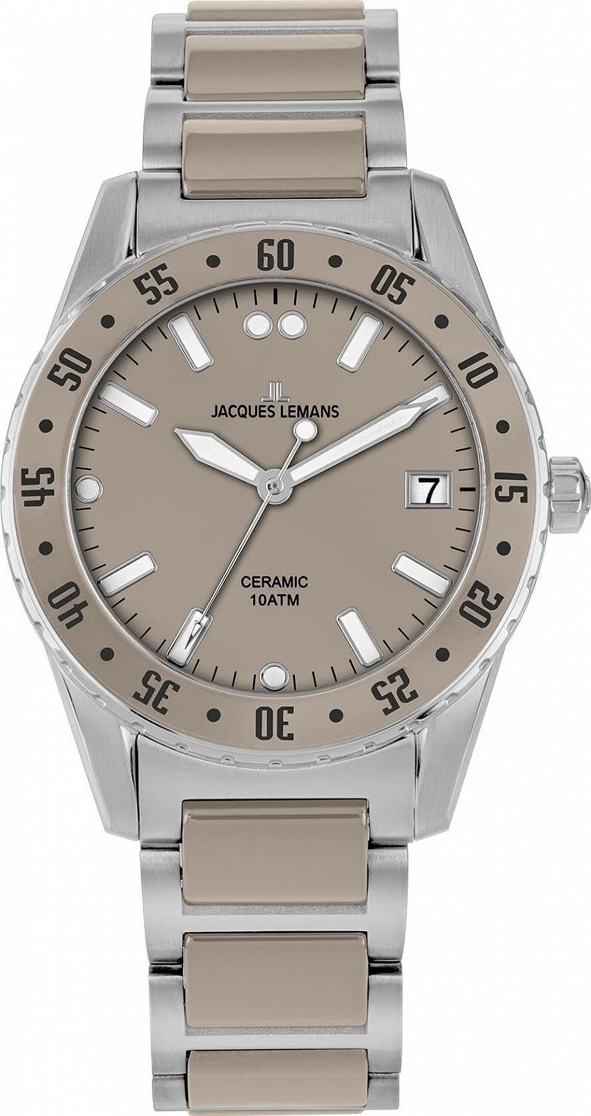 Женские часы Jacques Lemans Кварцевый Аналоговый Taupe, Браслет, фото №1