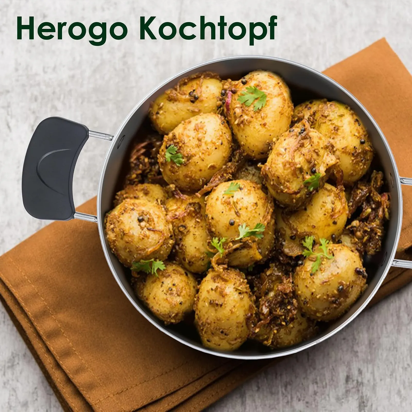 Кастрюля Herogo 20 см, кастрюля из нержавеющей стали со стеклянной крышкой, 4 литра, для всех плит, фото №7 Кастрюля Herogo 20 см, кастрюля из нержавеющей стали со стеклянной крышкой, 4 литра, для всех плит, фото №7