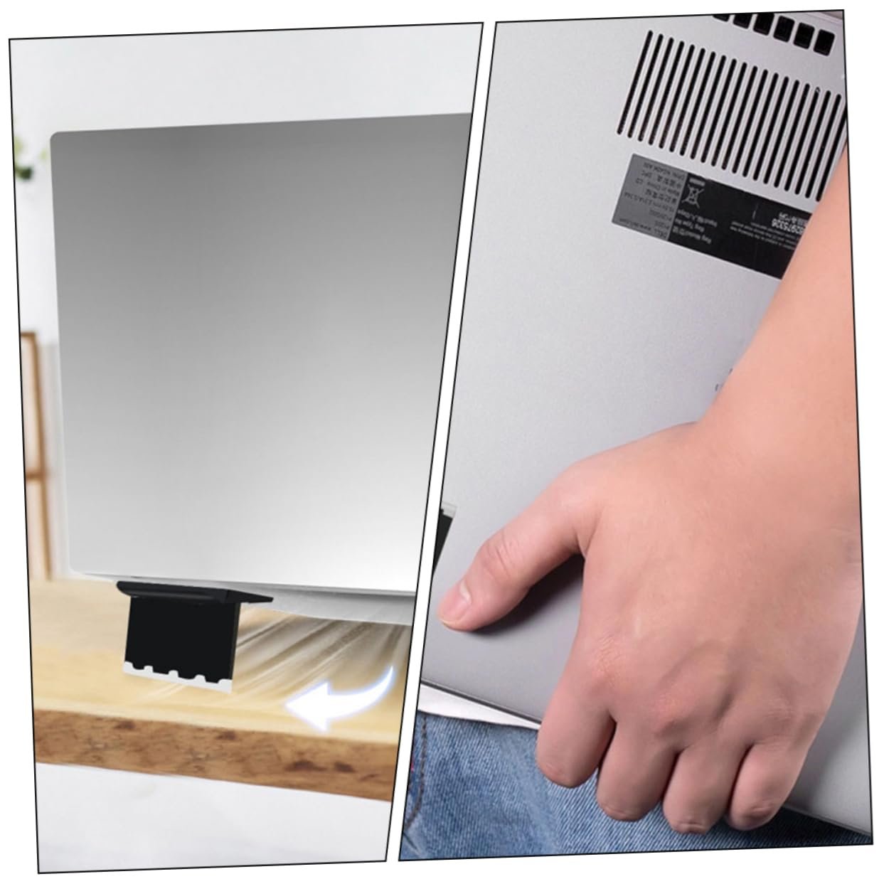 Підставка для ноутбука Yardenfun 4 x Ergonomic, складана, для столу, покращений дизайн для охолодження, сумісна з ноутбуками та планшетами, фото №7